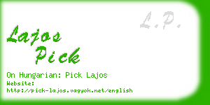 lajos pick business card